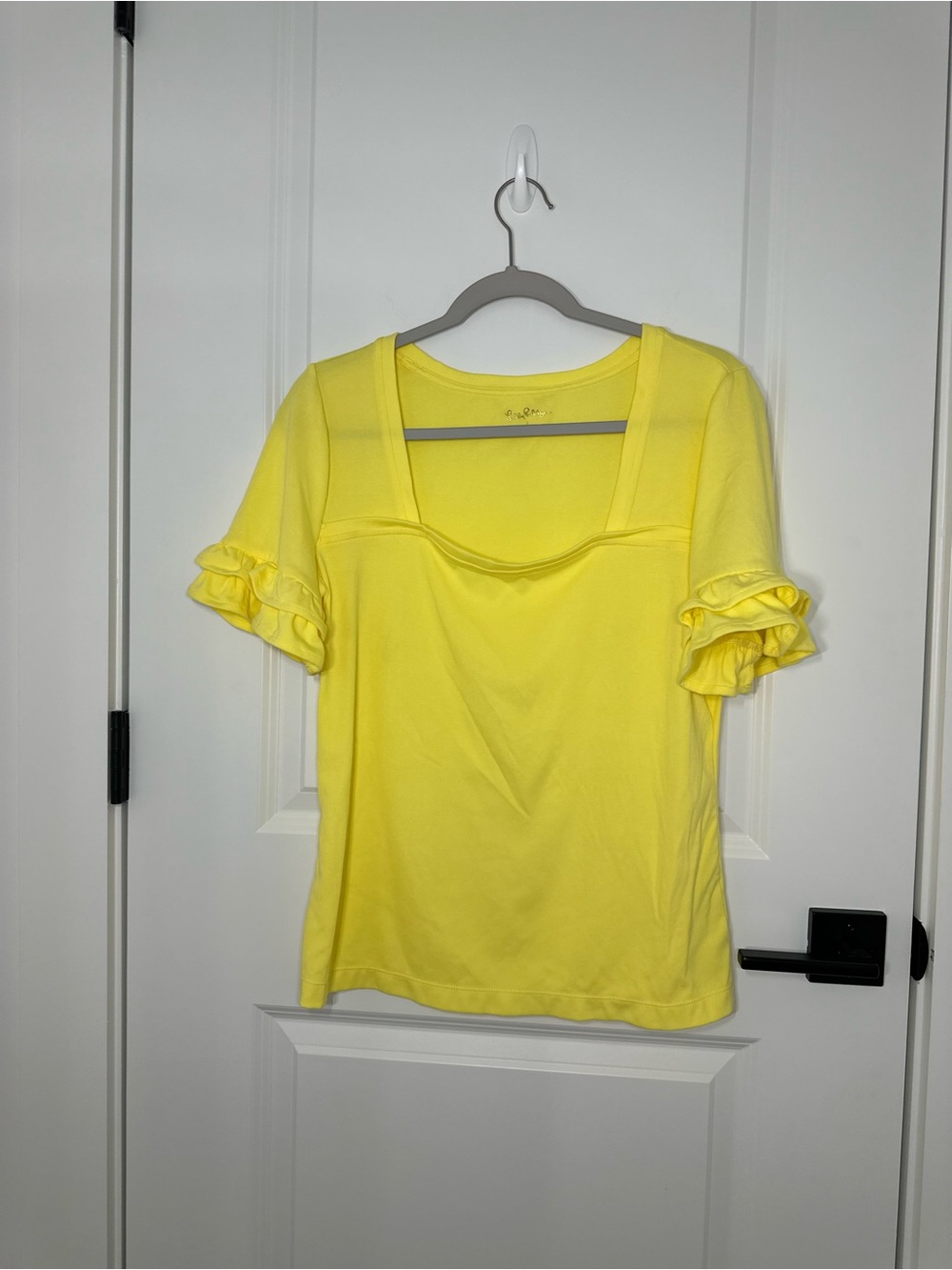 Lilly Pulitzer Fitz Top In Calla Yellow